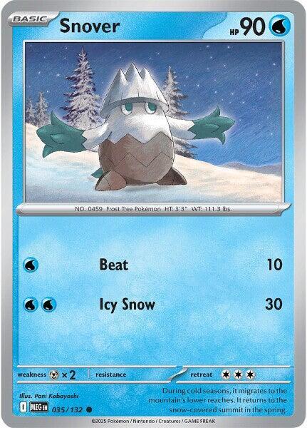 Snover 035/132 · Reverse Holofoil (Mega Evolution)