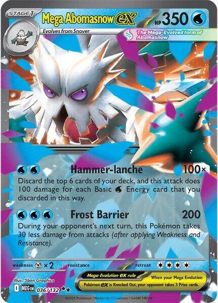 Mega Abomasnow ex 036/132 · Holofoil (Mega Evolution)