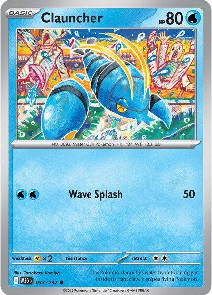 Clauncher 037/132 · Reverse Holofoil (Mega Evolution)