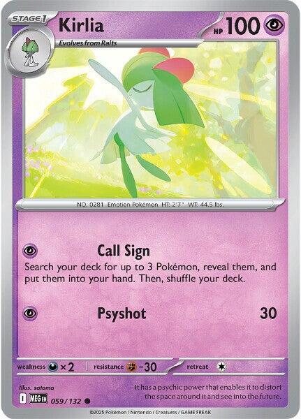 Kirlia 059/132 · Reverse Holofoil (Mega Evolution)
