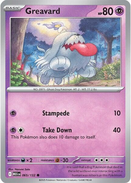 Greavard 065/132 · Reverse Holofoil (Mega Evolution)