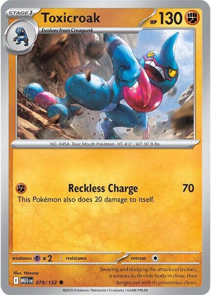 Toxicroak 079/132 · Reverse Holofoil (Mega Evolution)