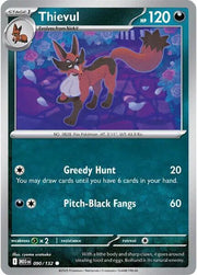 Thievul 090/132 · Reverse Holofoil (Mega Evolution)