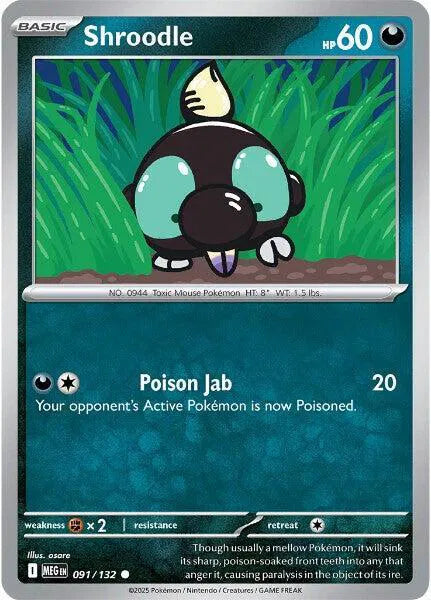 Shroodle 091/132 · Normal (Mega Evolution)