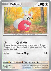 Delibird 105/132 · Reverse Holofoil (Mega Evolution)