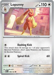 Lopunny 108/132 · Reverse Holofoil (Mega Evolution)