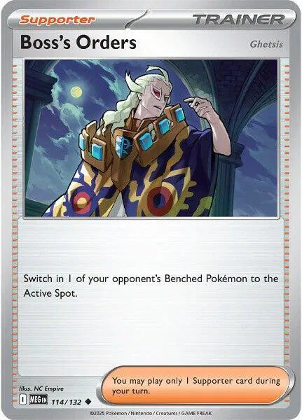 Boss's Orders [Ghetsis] 114/132 · Reverse Holofoil (Mega Evolution)