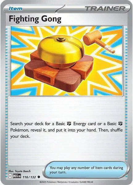 Fighting Gong 116/132 · Reverse Holofoil (Mega Evolution)