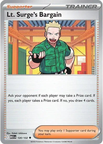 Lt. Surge's Bargain 120/132 · Reverse Holofoil (Mega Evolution)