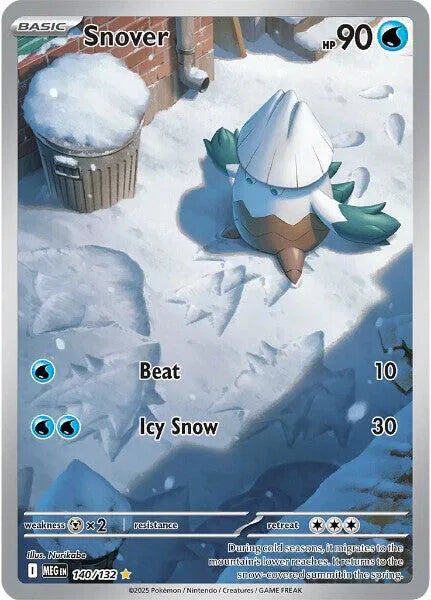 Pokémon Snover Mega Evolution Illustration Rare 140/132