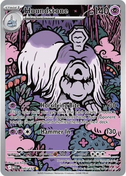 Houndstone Mega Evolution Illustration Rare 145/132