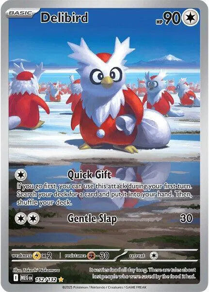 Delibird Mega Evolution Illustration Rare 152/132