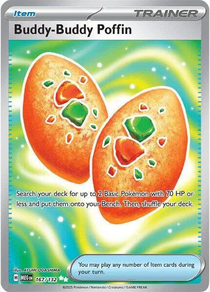Buddy-Buddy Poffin 167/132 · Holofoil (Mega Evolution)