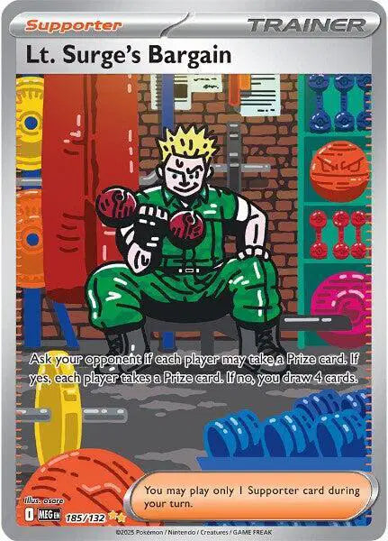 Pokémon Lt. Surge's Bargain 185/132 Special Illustration Rare