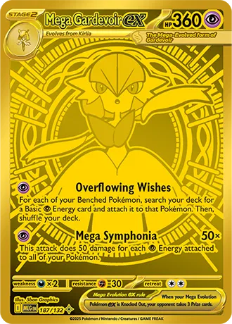 Mega Gardevoir ex 187/132 (Mega Evolution) — PSA 9