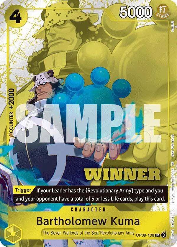 Bartholomew Kuma (Winner Pack 2025 Vol. 4) OP09-108 · Foil (One Piece Promotion Cards)