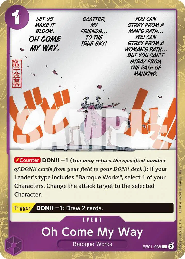 Oh Come My Way (Pirate Foil) Premium Booster -The Best- Vol. 2 C EB01-038