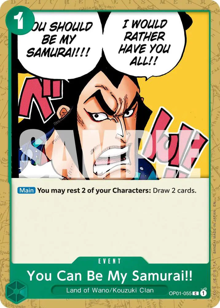 You Can Be My Samurai!! (Reprint) OP01-055 (Premium Booster -The Best- Vol. 2)