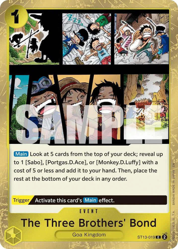 The Three Brothers' Bond (Pirate Foil) ST13-019 (Premium Booster -The Best- Vol. 2)