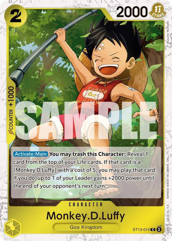 Monkey.D.Luffy - ST13-014 (Pirate Foil) (Premium Booster -The Best- Vol. 2)