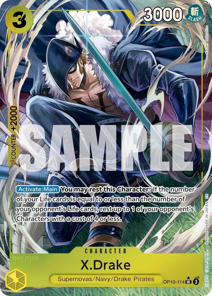 X.Drake (Alternate Art) OP10-114 · Foil (Premium Booster -The Best- Vol. 2)