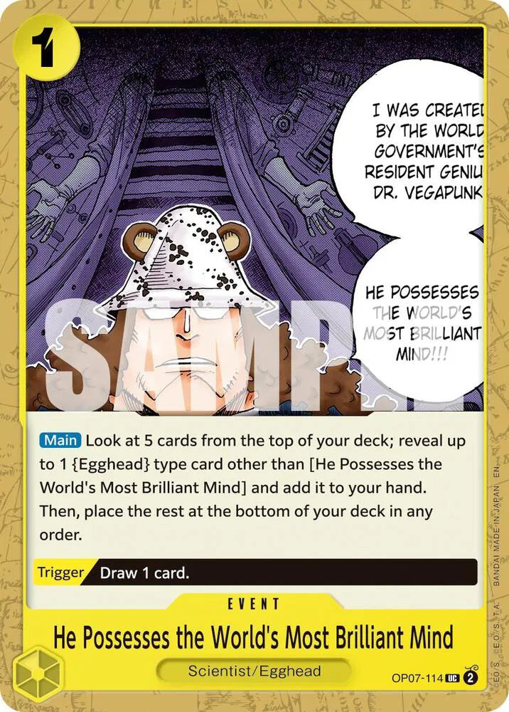 He Possesses the World's Most Brilliant Mind (Reprint) OP07-114 (Premium Booster -The Best- Vol. 2)