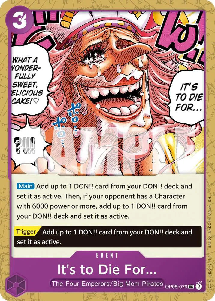 It's to Die For (Reprint) OP08-076 (Premium Booster -The Best- Vol. 2)