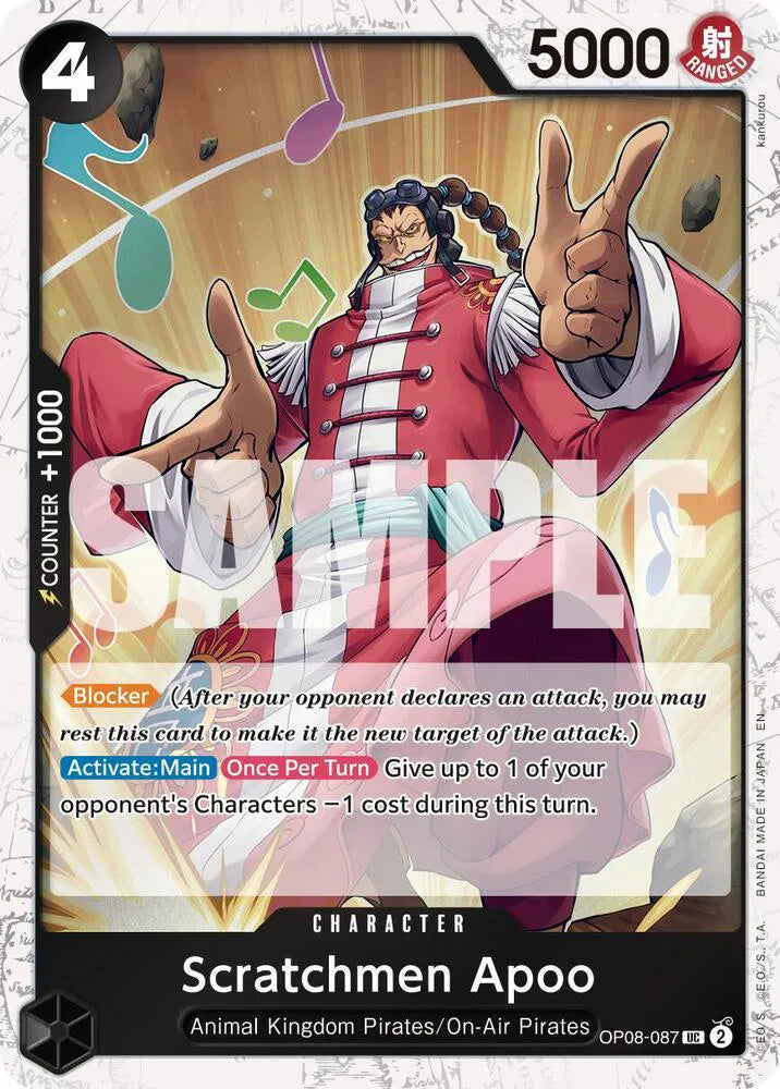 Scratchmen Apoo - OP08-087 (Pirate Foil) Premium Booster -The Best- Vol. 2 UC OP08-087