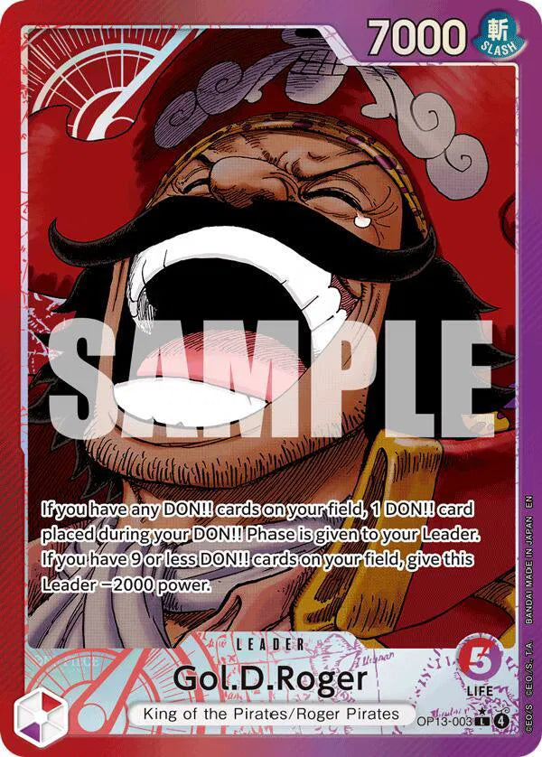 Gol.D.Roger (003) (Alternate Art) OP13-003 (Carrying On His Will)