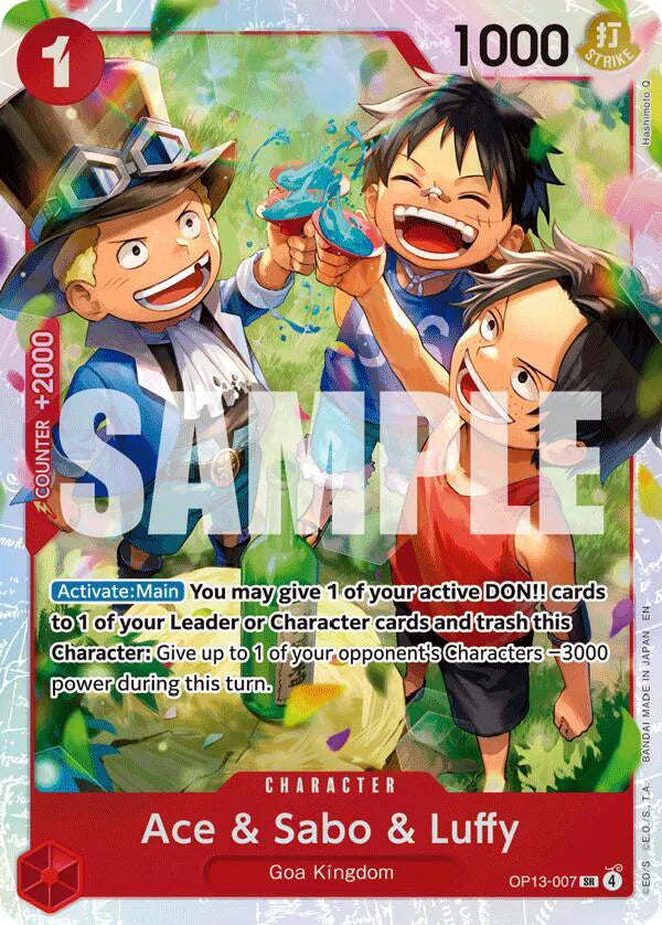 Ace & Sabo & Luffy OP13-007 · Foil (Carrying On His Will)