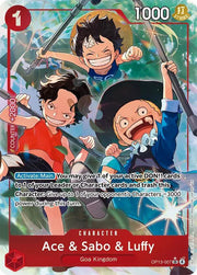 Ace & Sabo & Luffy (Alternate Art) OP13-007 (Carrying On His Will)