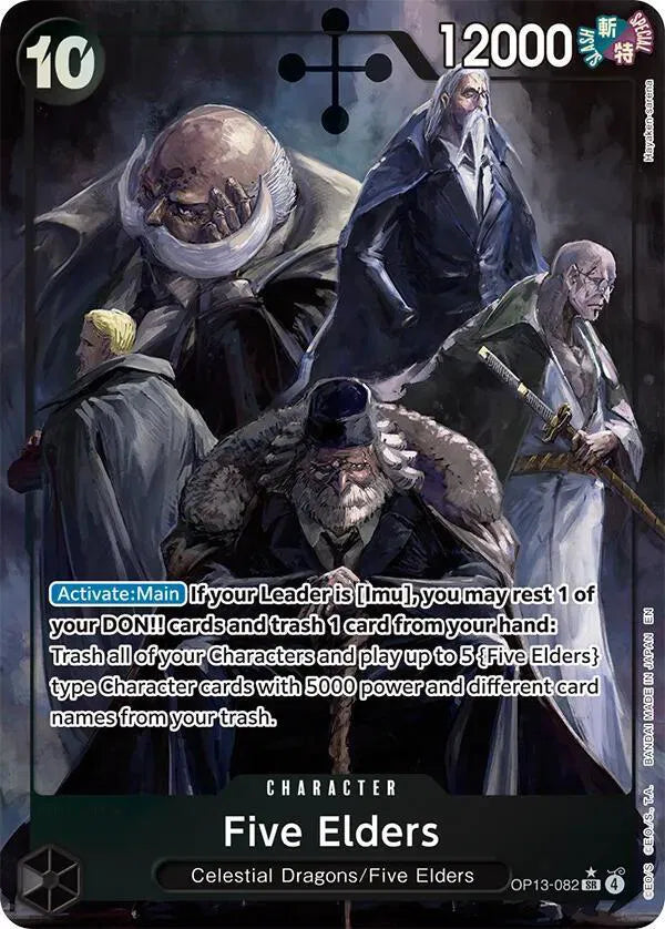 Five Elders (Alternate Art) OP13-082 (Carrying On His Will)