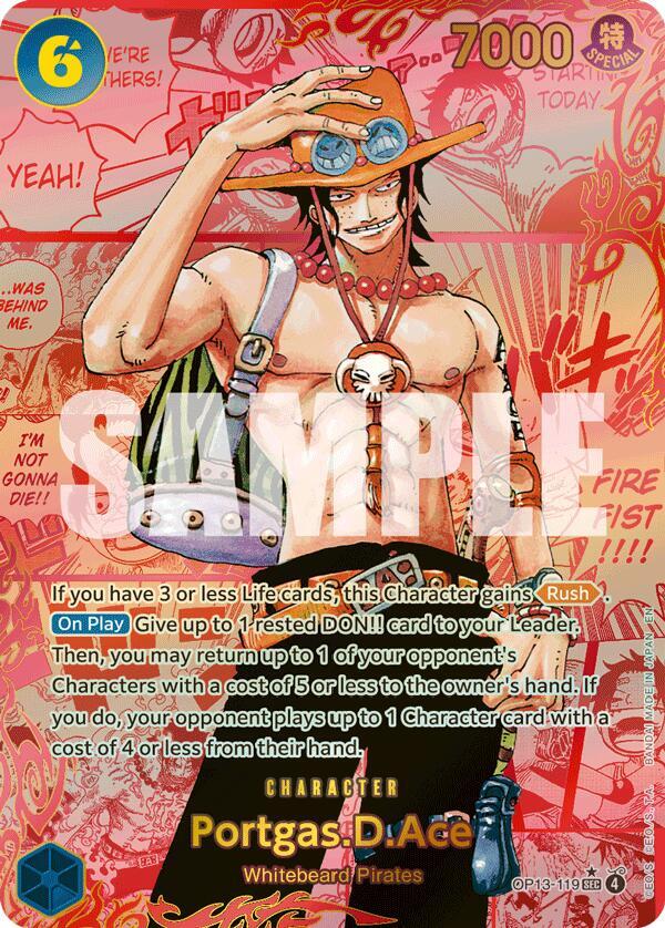 Portgas.D.Ace (119) (3rd Anniversary) OP13-119 · Foil (Carrying On His Will)