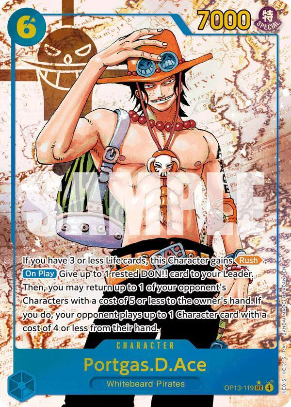 Portgas.D.Ace (119) (Parallel) OP13-119 (Carrying On His Will)