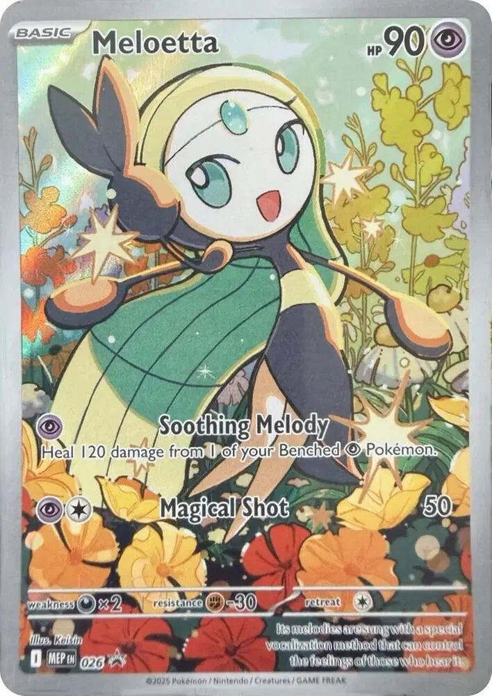 Pokémon Meloetta IR MEP 026 Black Star Promo