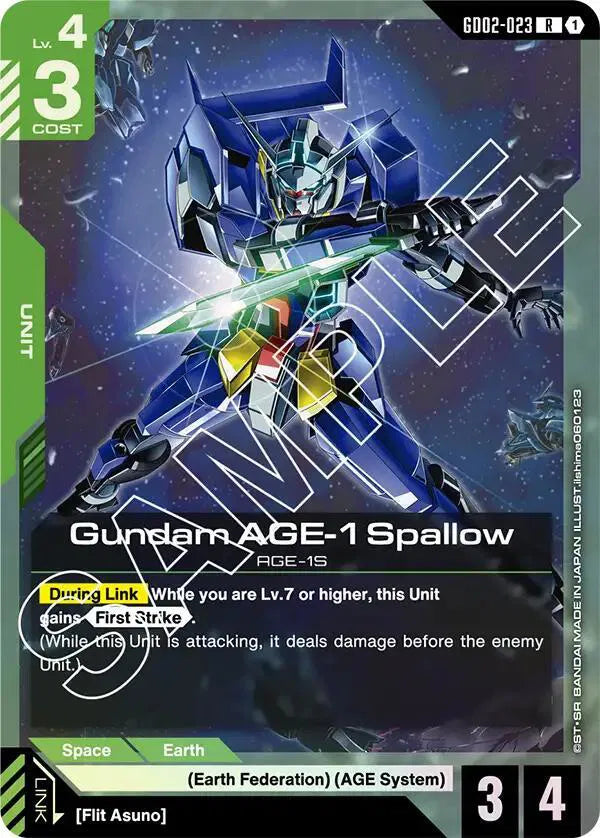 Gundam AGE-1 Spallow GD02-023 · Holofoil (Dual Impact)