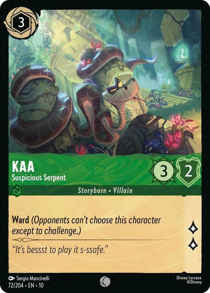 Kaa - Suspicious Serpent 72/204 · Normal (Whispers in the Well)