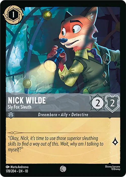 Nick Wilde - Sly Fox Sleuth 178/204 · Normal (Whispers in the Well)
