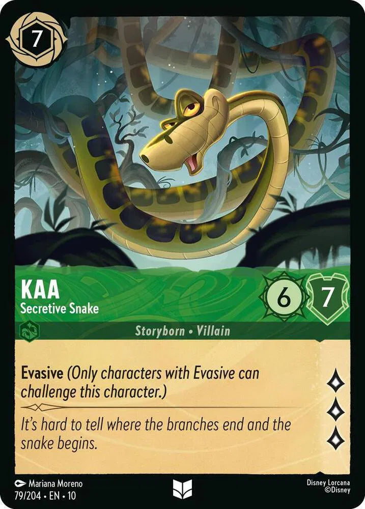 Kaa - Secretive Snake 79/204 · Normal (Whispers in the Well)