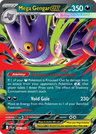 Pokemon ME02: Phantasmal Flames Mega Gengar ex #056