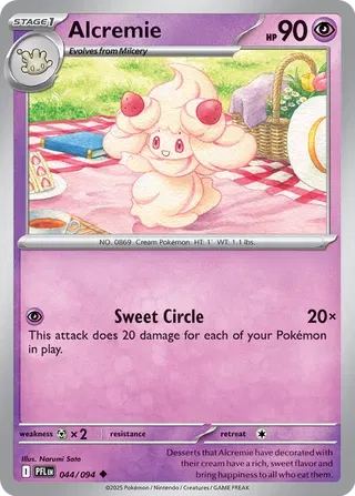 Alcremie Phantasmal Flames Uncommon • 044/094 Reverse Holofoil
