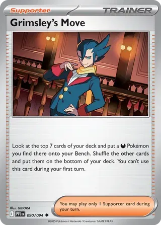 Grimsley's Move 090/094 · Reverse Holofoil (Phantasmal Flames)