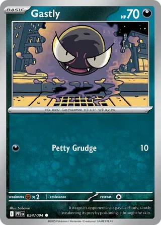 Gastly 054/094 · Reverse Holofoil (Phantasmal Flames)