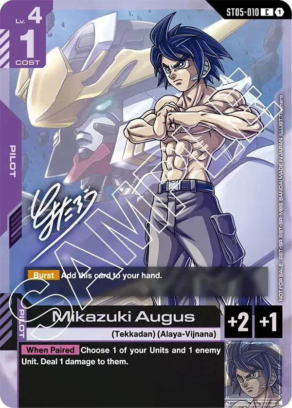 PSA 10 - Mikazuki Augus (Event Promo) ST05-010 (Gundam Promotional Cards)