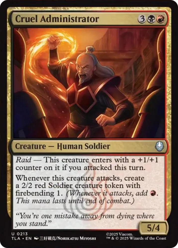 Cruel Administrator 213 · Foil (Avatar: The Last Airbender)