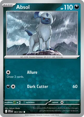 Absol Phantasmal Flames Common • 063/094 Reverse Holofoil