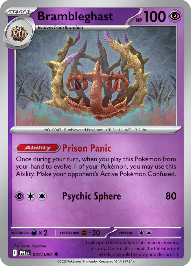 Brambleghast Phantasmal Flames Uncommon • 047/094 Reverse Holofoil
