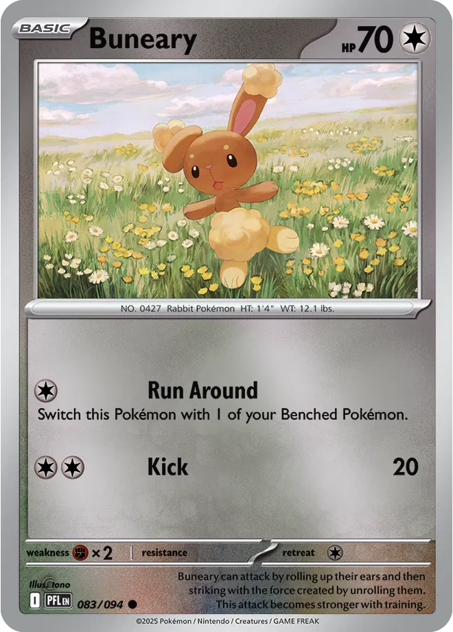 Buneary Phantasmal Flames Common • 083/094 Reverse Holofoil