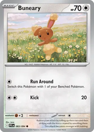 Buneary 083/094 · Reverse Holofoil (Phantasmal Flames)