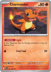 Charmander 011/094 · Reverse Holofoil (Phantasmal Flames)